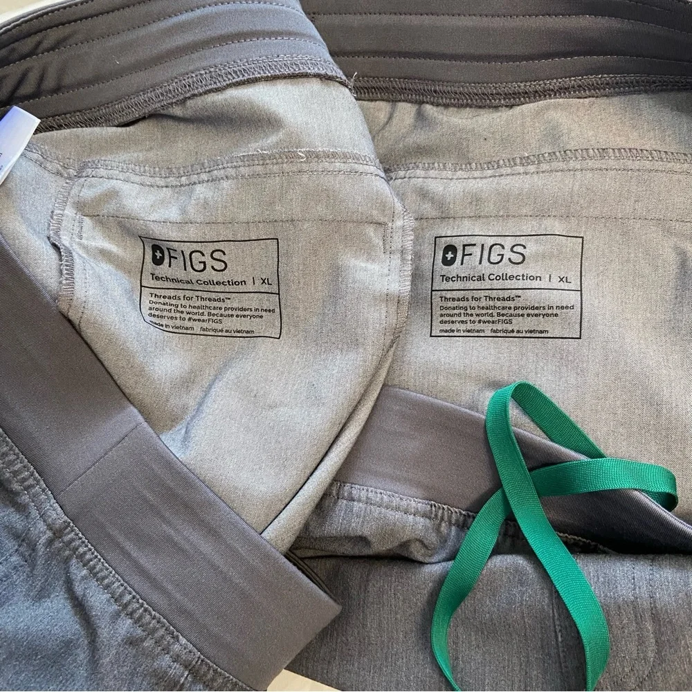 Figs Axim Cargo Scrub Pants Technical Collection Graphite Gray Men's 2 Pair XL
